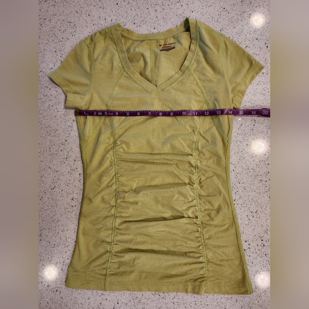 Yellow cap sleeve Tek Gear workout top - Picture 3 of 4